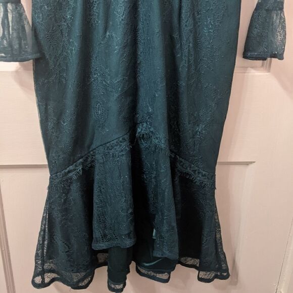 LumiereOlivia Floral Lace Ruffle Midi Dress - Picture 6 of 8